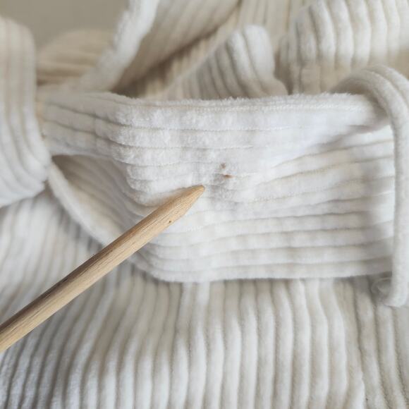 J.O.A. Just One Answer Women's Corduroy Front Tie Pants Off White Medium Wide - Picture 15 of 15